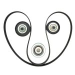 KIT CORREA MULTIVIA Original + POLEAS  AUXILIAR HILUX 2005-2015 - Imagen 2