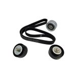 KIT CORREA MULTIVIA Hutchinson + POLEAS  AUXILIAR HILUX 2005-2015 Denso-NSK