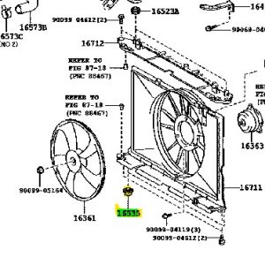 SOPORTE DE GOMA INFERIOR RADIADOR COROLLA 2013-2019 Original