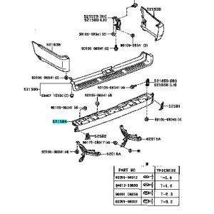 PARAGOLPE TRASERO CROMADO SW4 1995-1998 Original