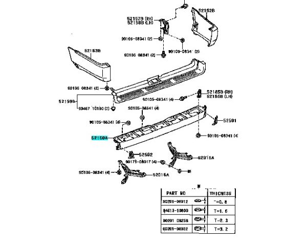 PARAGOLPE TRASERO CROMADO SW4 1995-1998 Original - Imagen 1