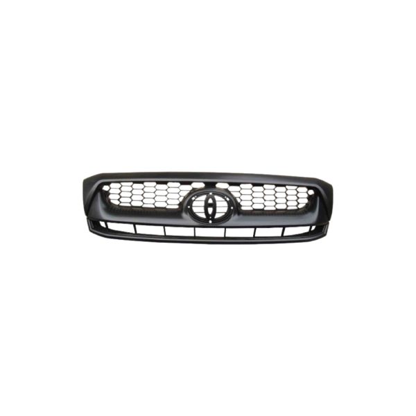 PARRILLA DE FRENTE TOYOTA HILUX 2009-2011 NEGRA CABINA SIMPLE COMPLETA - Imagen 1