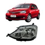 OPTICA IZQUIERDO ETIOS 2013 AL 2017 SIN LAMPARA CARCAZA  NEGRA Original