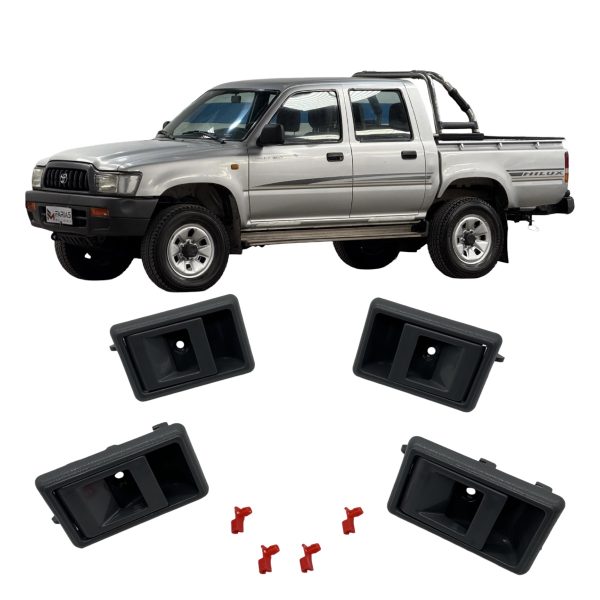 JUEGO X 4 MANIJAS INTERIOR ABRE PUERTA HILUX 1992-2004 IZQUIERDA- DERECHA SPT - Imagen 1