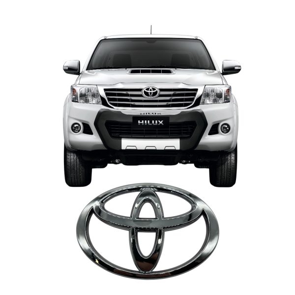 EMBLEMA "LOGO"  PARRILLA  VIGO HILUX 2005-2015 / SW4 2005-2007 Original Fabricante - Imagen 1