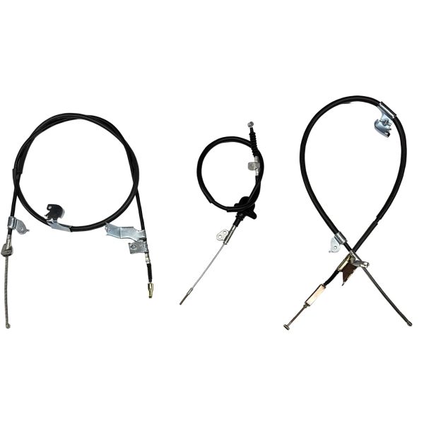 JUEGO X 3 CABLES FRENO MANO HILUX 2016-2024 IZQ/DER/PRIMARIO REVO NACIONAL - Imagen 1