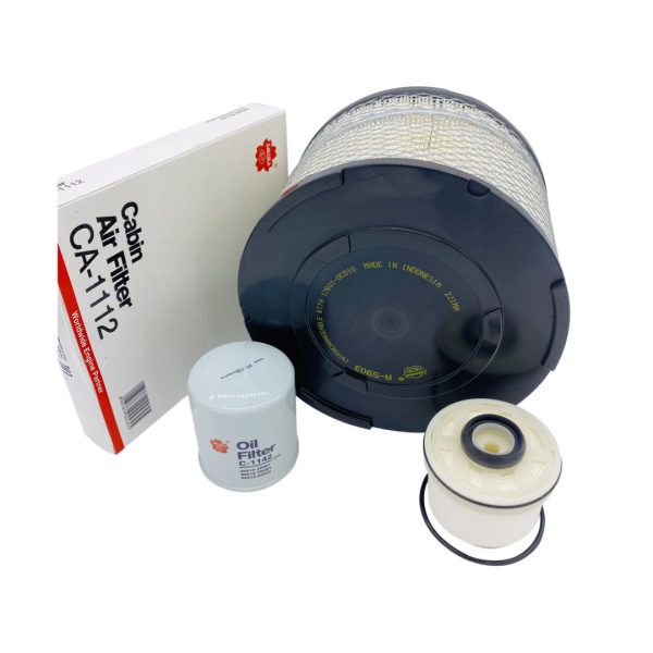 KIT FILTROS HILUX-SW4 2005-2015 AIRE ACEITE COMB. ANTIPOLEN COMUN Sakura - Imagen 2