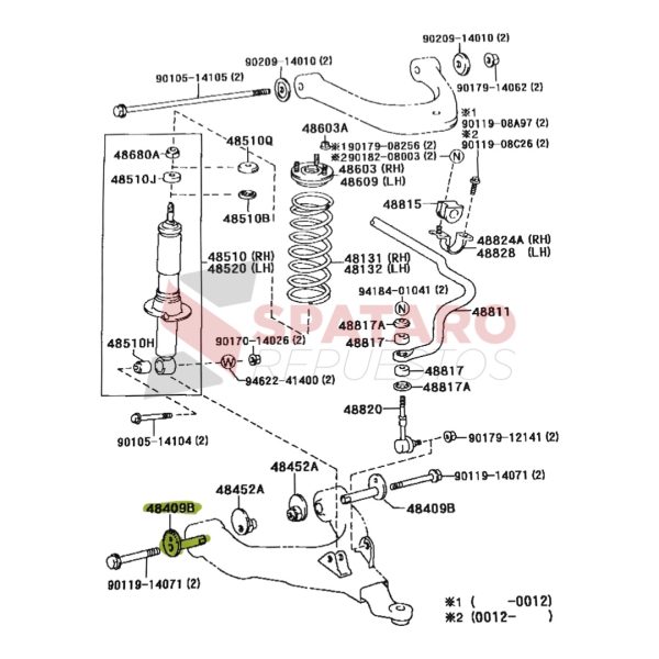 LEVA CORRECTORA COMBA SW4/4RUNNER 1996-2003 - Imagen 2