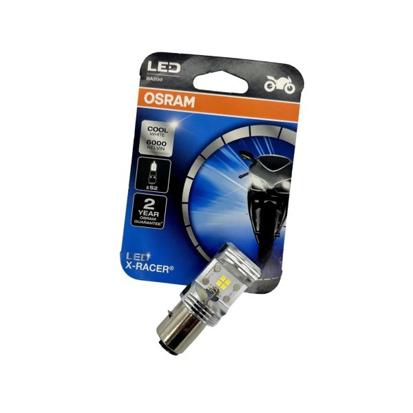 LAMPARA DE MOTO OSRAM LED S2 12V BA20D CULOTE BOSCH 6000K - Imagen 2