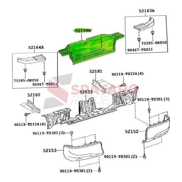 PISADERA MEDIO PARAGOLPE TRASERO HILUX 2016-2024 REVO FPI TAILANDIA - Imagen 2