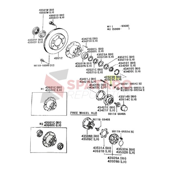 CONO AJUSTA CUERPO CUBO HILUX 1992-2004 3L/5L - Imagen 2