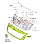 MOLDURA DE PARRILLA HILUX 2012-2015 SR-SRV CROMADO - Imagen 2