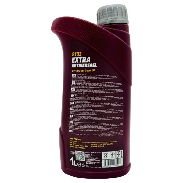 ACEITE CAJA / DIFERENCIAL MANNOL 75W90 SINTETICO X 1LTS - Imagen 2