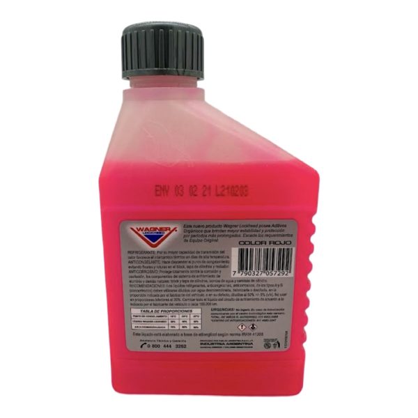 LIQUIDO REFRIGERANTE ROJO PURO X 500 CM - WAGNER LOCKHEED - Imagen 2