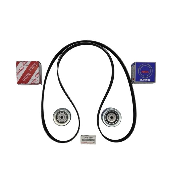 KIT CORREA MULTIVIA Original + POLEAS  AUXILIAR HILUX 2016-2024 - Imagen 2