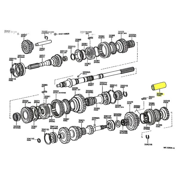 MANGUITO ENTRE CAJA Y TRANSFERENCIA HILUX 1992-2004 3L / 5L - Imagen 2