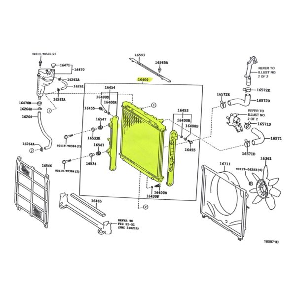 RADIADOR DE AGUA HILUX-SW4 2016-2025 1GD CAJA AUTOMATICA TAILANDIA - Imagen 2