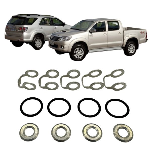 KIT ORING + ARANDELA DE ASIENTO Y RETORNO DE INYECTOR HILUX-SW4 2005-2015 SPT - Imagen 2