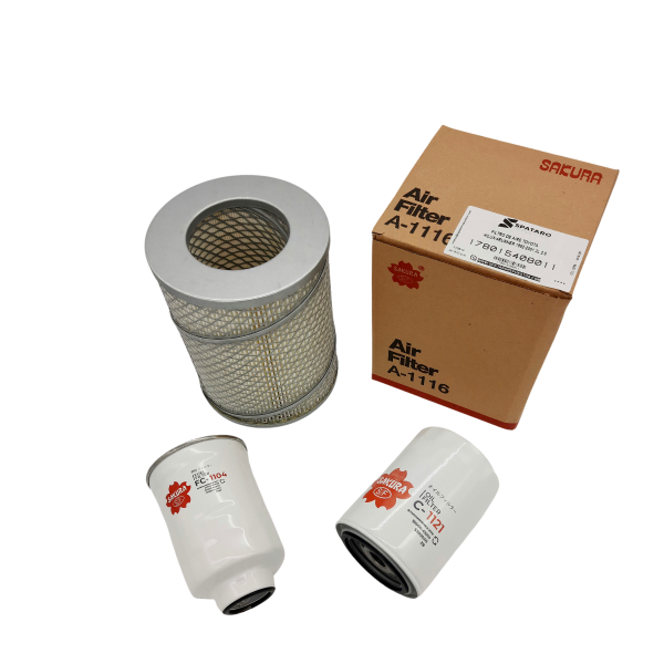 KIT FILTROS HILUX-4RUNNER 1992-2001 3L 2.8 (aire-aceite-combustible) Sakura - Imagen 3