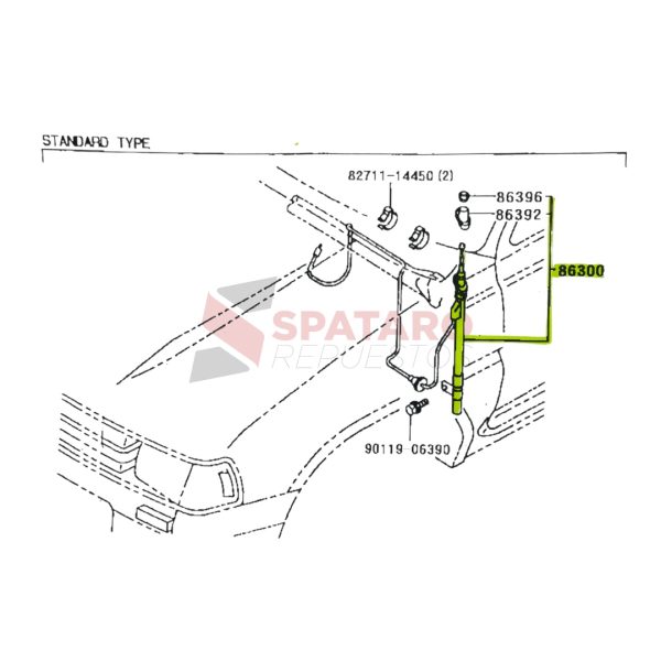 ANTENA DE RADIO TOYOTA HILUX 1992-2004 3L - 5L - Imagen 3