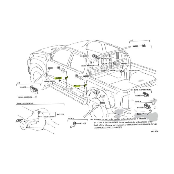 INTERRUPTOR APERTURA PUERTA HILUX-SW4 2005-2015 Vigo ORIGINAL - Imagen 3