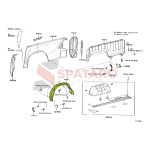 GUARDAPLAST TRASERO HILUX 2016-2023 *DX* DERECHO Original - Imagen 3