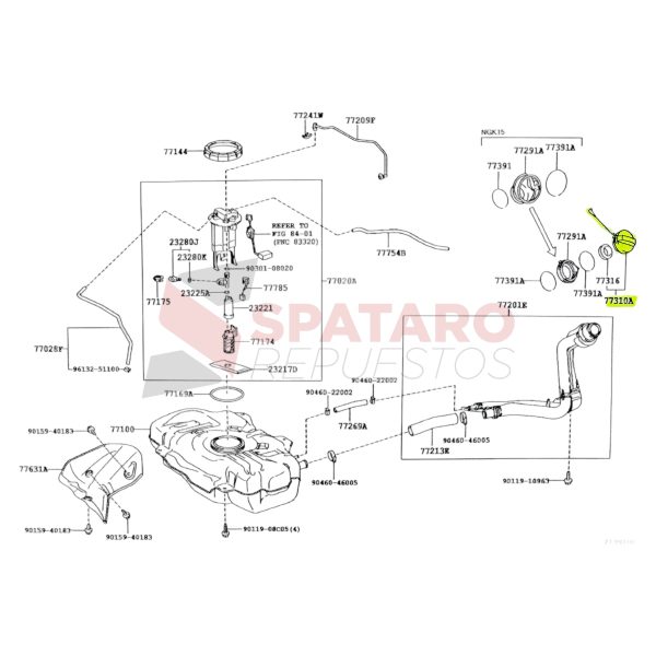 TAPA DE TANQUE DE COMBUSTIBLE ETIOS 2013-2023 Original - Imagen 3