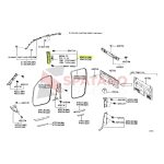 MOLDURA PARANTE CENTRAL SUPERIOR HILUX 2016-2023 DERECHA - Imagen 3