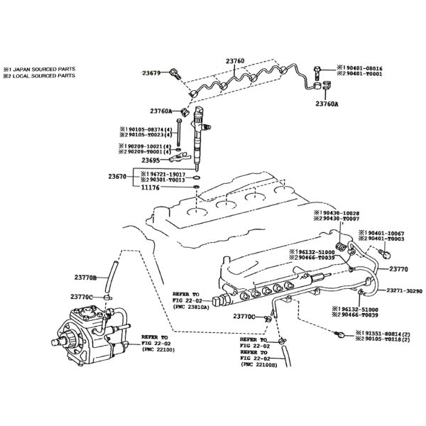 BULON  RETORNO INYECTOR HILUX-SW4 2005-2015 * lleva 1 por inyector* Original - Imagen 3