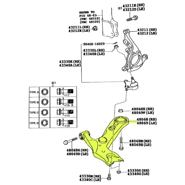 PARRILLA DE SUSPENSION  RAV4 2005-2021 IZQUIERDA *CON BUJES * Taiwan - Imagen 3