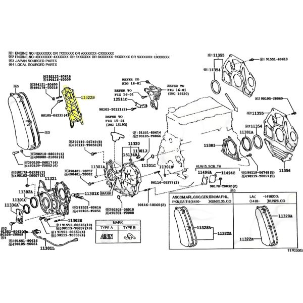 TAPA *TRASERA* PLASTICA DISTRIBUCION HILUX-SW4 2005-2015 1KD-2KD VIGO TAIWAN - Imagen 3