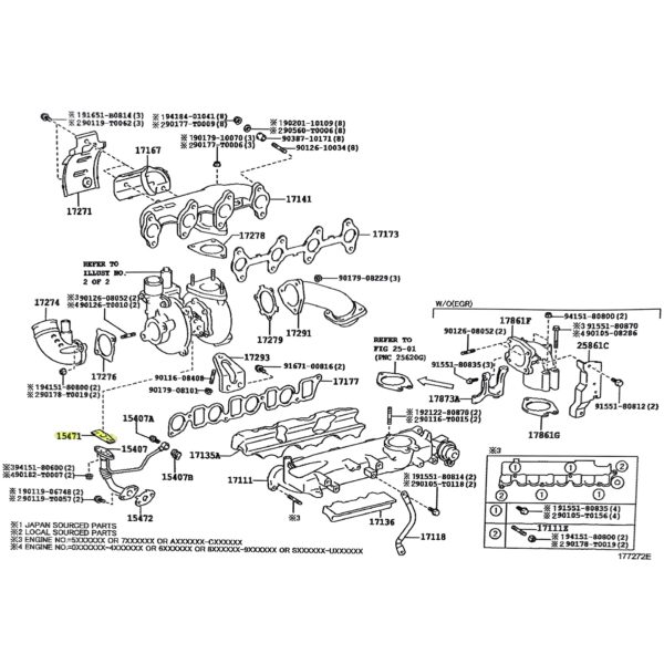 JUNTA SUPERIOR  CAÑO TURBO HILUX-SW4 2005-2015 / PRADO 1KD-2KD VIGO - Imagen 3