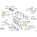 BURLETE FENDER PUNTERA DELANTERO TOYOTA HILUX 2005-2015 NEGRO ORIGINAL - Imagen 3