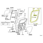 BURLETE PUERTA TRASERO HILUX 2016-2023 IZQUIERDO "VA EN PUERTA" - Imagen 3