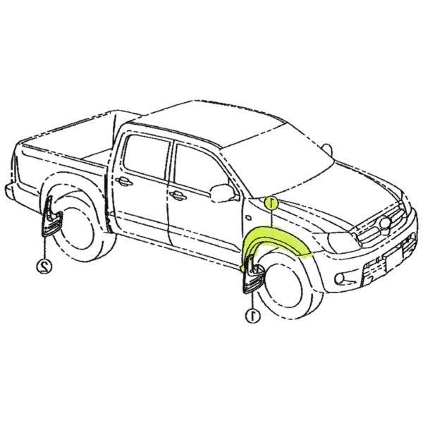 FENDER GUARDABARRO HILUX 2012-2015 DELANTERO DERECHO FPI-Tailandia - Imagen 3