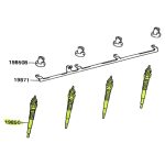 JUEGO X 4 BUJIAS DE PRECALENTAMIENTO HILUX-SW4 1998-2004 3.0 TURBO 1KZT-1KZTE *LARGO 10.4 CM* TW - Imagen 3