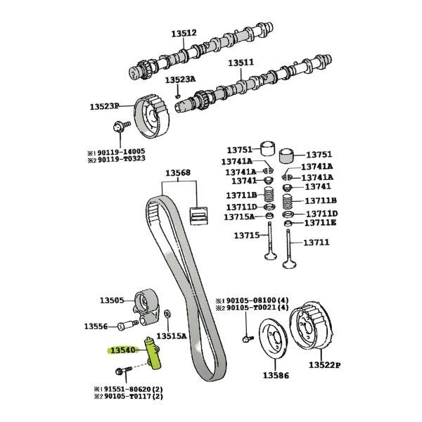 TENSOR HIDRAULICO HILUX-SW4 2005-2015 VIGO 2.5-3.0 1KD-2KD-1KZ Original - Imagen 3