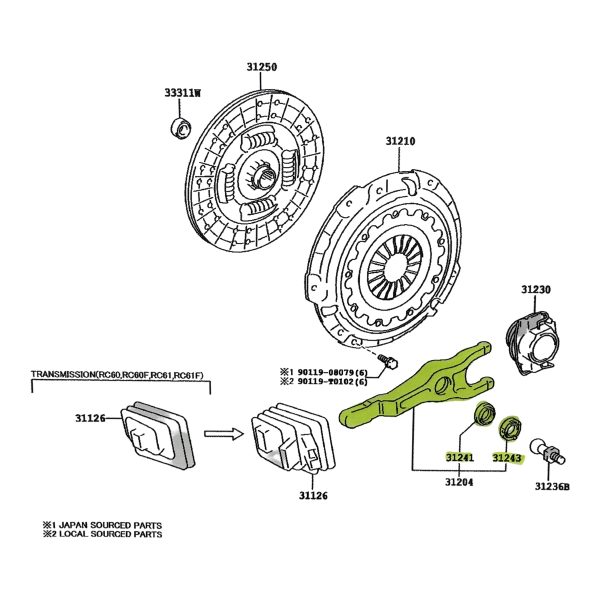 HORQUILLA DE EMBRAGUE HILUX 2016-2024// SW4 2016-2018  REVO SPT - Imagen 3