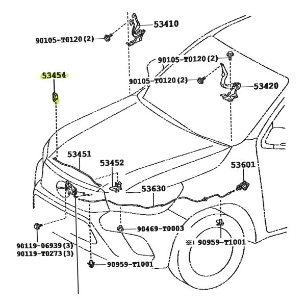 JUEGO X 10 AROS PLASTICO VARILLA CAPOT HILUX-SW4 2016-2025 SPT - Imagen 3