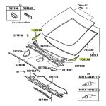 MOLDURA REJILLA DE PARABRISA COROLLA 2017-2019 DER - Imagen 3