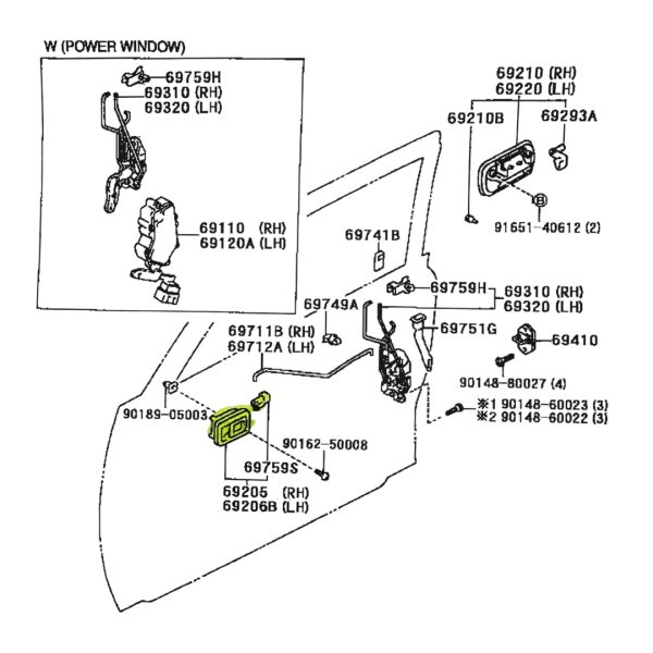 MANIJA INTERIOR ABRE PUERTA HILUX 1992-2004 DERECHA *GRIS CLARO* SPT - Imagen 3