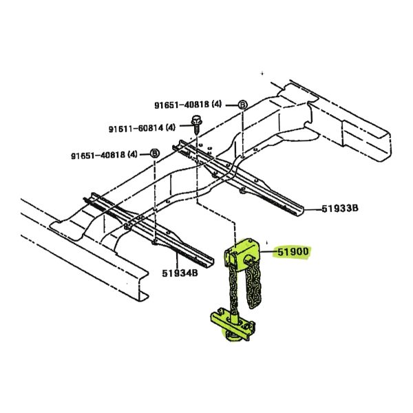 MALACATE DE RUEDA DE AUXILIO HILUX 1992-2004 3L/5L 4X2-4X4 SPT - Imagen 3