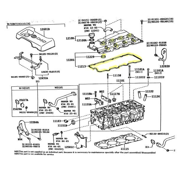 KIT JUNTA TAPA VALVULA CON RETENES HILUX-SW4 2005-2015 1KD/2KD SPT - Imagen 3
