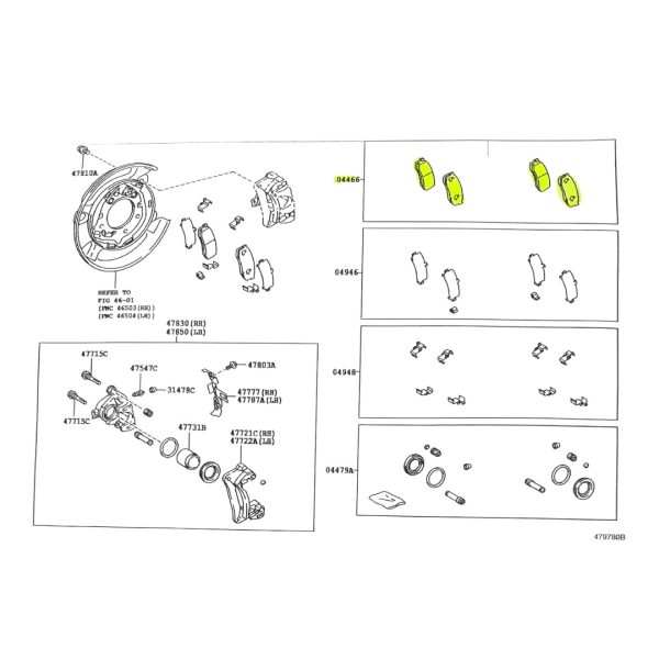 JUEGO DE PASTILLA FRENO TRASERAS SW4 2016-2023 /Prado Hi-q - Imagen 3