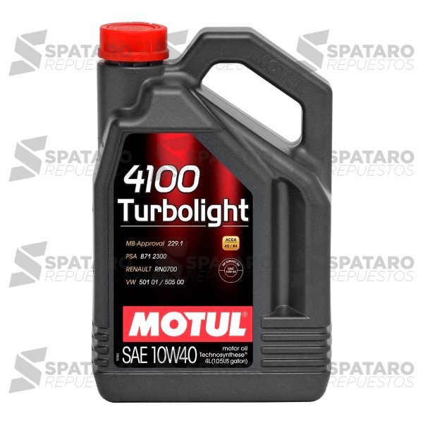 ACEITE DE MOTOR MOTUL 4100 10W40 SEMISINTETICO  X 4LTS - Imagen 2