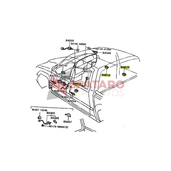 TECLA LEVANTA CRISTAL HILUX 1996-2004 2.8 SR5 /3.0  LN107-200-205  / RUNNER 1989-2001 - Imagen 4