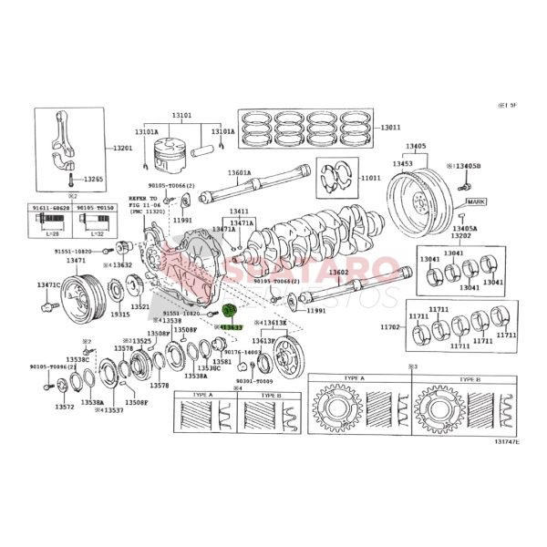 ENGRANAJE BALANCEADOR HILUX-SW4 2005-2015 2.5-3.0 1KD/2KD/1KZ - Imagen 4