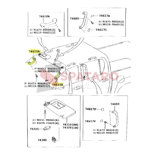 AGARRADERA MANIJA DELANTERA IZQ-DER HILUX 2016-2023 *GRIS* REVO ORIGINAL - Imagen 4