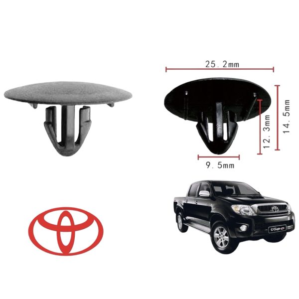 JGO X 10 CLIP AISLADOR CAPOT HILUX-SW4 2005-2015 / ETIOS  SPT - Imagen 4