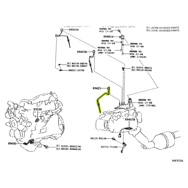 SENSOR TEMPERATURA DE GASES HILUX-SW4 2016-2025 *N1* ORIGINAL - Imagen 4
